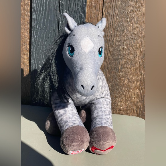 Build-A-Bear•Horse & Hearts Club Grey Speckled Appaloosa Pony Stuffed Plush - Picture 4 of 6